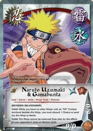 Naruto Uzumaki Gamabunta Reversed Relationship US 039 Super Rare Naruto Uzumaki Gamabunta Reversed Relationship US 039 Super Rare