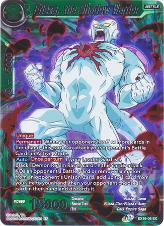 Frieza the Shadow Warrior EX16 06 Expansion Rare DBS Expansion Set 16 Ultimate Deck EX16 Frieza the Shadow Warrior EX16 06 Expansion Rare DBS Expansion Set 16 Ultimate Deck EX16
