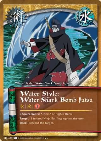 Water Style Water Shark Bomb Jutsu J US012 Rare Water Style Water Shark Bomb Jutsu J US012 Rare