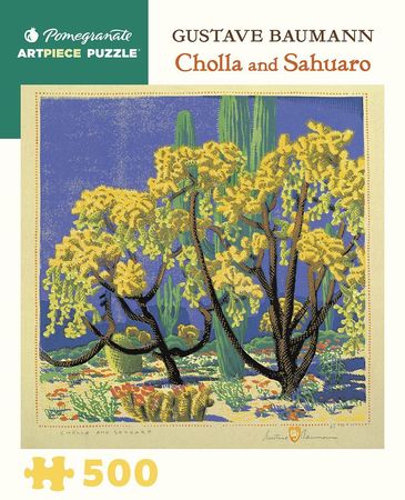 Gustave Baumann Cholla and Sahuaro 500 Piece Puzzle Pomegranate Puzzles Pomegranate Puzzles Gustave Baumann Cholla and Sahuaro 500 Piece Puzzle Pomegranate Puzzles Pomegranate Puzzles
