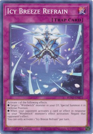 Icy Breeze Refrain BLVO EN072 Common 1st Edition Blazing Vortex 1st Edition Singles Icy Breeze Refrain BLVO EN072 Common 1st Edition Blazing Vortex 1st Edition Singles