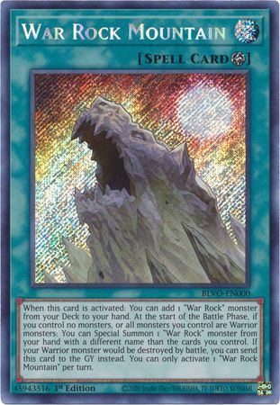War Rock Mountain BLVO EN000 Secret Rare 1st Edition War Rock Mountain BLVO EN000 Secret Rare 1st Edition