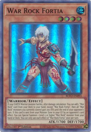 War Rock Fortia BLVO EN093 Super Rare 1st Edition Blazing Vortex 1st Edition Singles War Rock Fortia BLVO EN093 Super Rare 1st Edition Blazing Vortex 1st Edition Singles