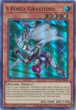 S Force Gravitino BLVO EN014 Ultra Rare 1st Edition Blazing Vortex 1st Edition Singles S Force Gravitino BLVO EN014 Ultra Rare 1st Edition Blazing Vortex 1st Edition Singles