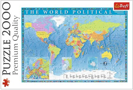 Political Map of the World 2000 Piece Puzzle (Trefl Puzzles)