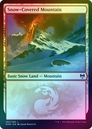 Snow Covered Mountain 282 285 Foil Kaldheim Foil Singles Snow Covered Mountain 282 285 Foil Kaldheim Foil Singles