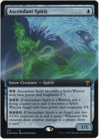 Ascendant Spirit 341 Extended Art Foil Kaldheim Collector Booster Foil Singles Ascendant Spirit 341 Extended Art Foil Kaldheim Collector Booster Foil Singles