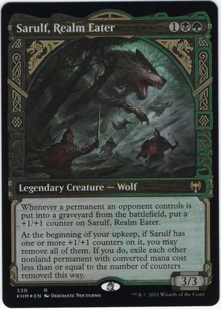 Sarulf Realm Eater 330 Showcase Foil Kaldheim Collector Booster Foil Singles Sarulf Realm Eater 330 Showcase Foil Kaldheim Collector Booster Foil Singles