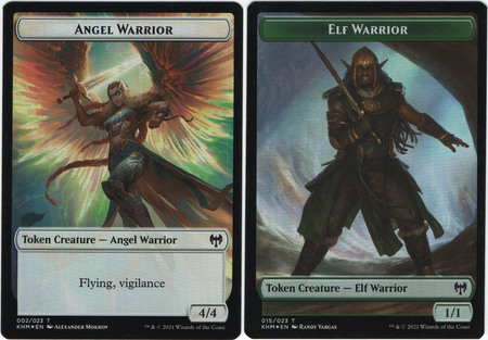 Angel Warrior 002 Elf Warrior 015 KHM Foil Token Kaldheim Foil Singles Angel Warrior 002 Elf Warrior 015 KHM Foil Token Kaldheim Foil Singles
