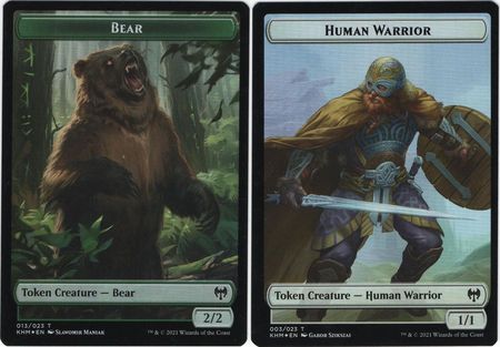 Bear 013 Human Warrior Token 003 KHM Foil Token Bear 013 Human Warrior Token 003 KHM Foil Token
