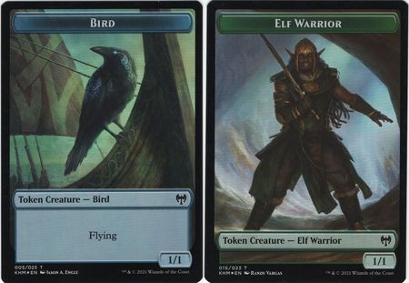 Bird 005 Elf Warrior 015 KHM Foil Token Kaldheim Foil Singles Bird 005 Elf Warrior 015 KHM Foil Token Kaldheim Foil Singles