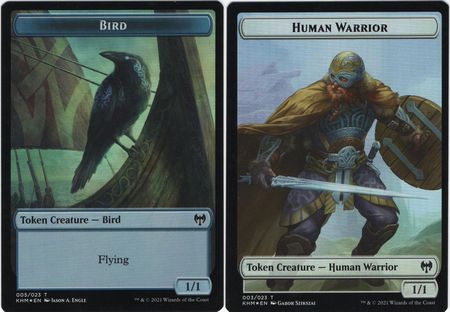 Bird 005 Human Warrior 003 KHM Foil Token Kaldheim Foil Singles Bird 005 Human Warrior 003 KHM Foil Token Kaldheim Foil Singles