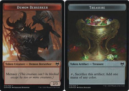 Demon Berserker 010 Treasure 019 KHM Foil Token Demon Berserker 010 Treasure 019 KHM Foil Token