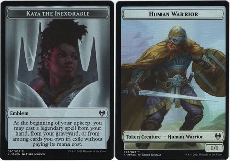 Human Warrior 003 // Kaya The Inexorable Emblem Magic: the Gathering Kaldheim - Foil 020