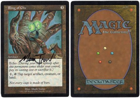 Ring of Gix Artist Signed Damaged Urza 302 222s Legacy 21325 Urza s Legacy Singles Ring of Gix Artist Signed Damaged Urza 302 222s Legacy 21325 Urza s Legacy Singles