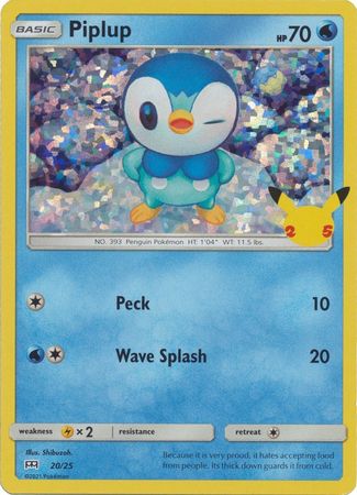 Piplup - 20/25 - 25th Anniversary Holo Promo