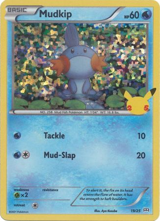 Mudkip 19/25 Holo M/NM Pokemon Card 25th Anniversary Mcdonalds 