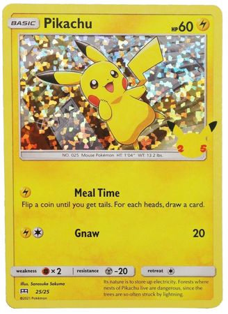 pikachu holo 25th anniversary price