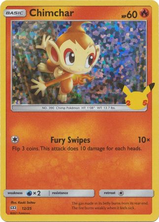 Chimchar Holo - McDonald's Collection 2021 Pokémon card 12/25