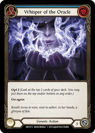 Whisper of the Oracle Blue ARC217 Common Rainbow Foil 1st Edition Arcane Rising 1st Edition Foil Singles Whisper of the Oracle Blue ARC217 Common Rainbow Foil 1st Edition Arcane Rising 1st Edition Foil Singles