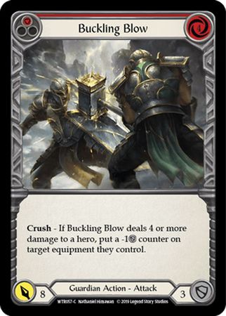 Buckling Blow Red WTR057 Common Rainbow Foil 1st Edition Buckling Blow Red WTR057 Common Rainbow Foil 1st Edition