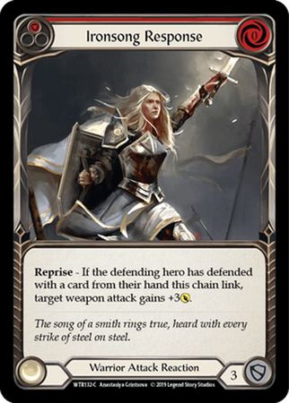 Ironsong Response Red WTR132 Common Rainbow Foil 1st Edition Welcome To Rathe 1st Edition Foil Singles Ironsong Response Red WTR132 Common Rainbow Foil 1st Edition Welcome To Rathe 1st Edition Foil Singles