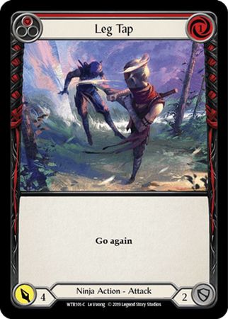 Leg Tap Red WTR101 Common Rainbow Foil 1st Edition Leg Tap Red WTR101 Common Rainbow Foil 1st Edition