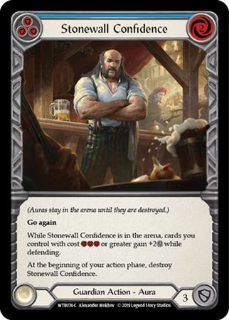 Stonewall Confidence Blue WTR074 Common Rainbow Foil 1st Edition Welcome To Rathe 1st Edition Foil Singles Stonewall Confidence Blue WTR074 Common Rainbow Foil 1st Edition Welcome To Rathe 1st Edition Foil Singles