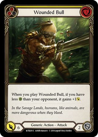 Wounded Bull Yellow WTR201 Common Rainbow Foil 1st Edition Welcome To Rathe 1st Edition Foil Singles Wounded Bull Yellow WTR201 Common Rainbow Foil 1st Edition Welcome To Rathe 1st Edition Foil Singles