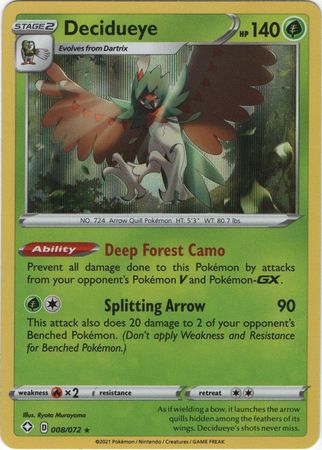 CARD POKEMON EJ VOL. I #724 DECIDUEYE 2020 Alola PERU South