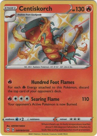 Centiskorch SV19 SV122 Shiny Rare Shining Fates Singles Centiskorch SV19 SV122 Shiny Rare Shining Fates Singles
