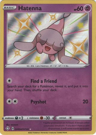 Hatenna - 253/190 - Shiny Holo - Pokemon Singles » Sword & Shield