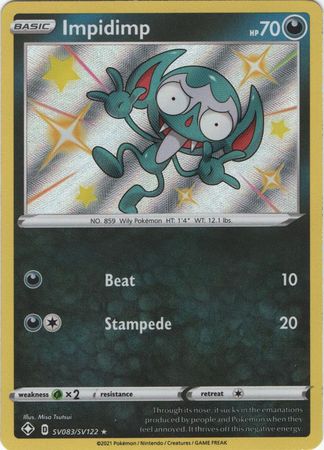 Impidimp SV83 SV122 Shiny Rare Shining Fates Singles Impidimp SV83 SV122 Shiny Rare Shining Fates Singles