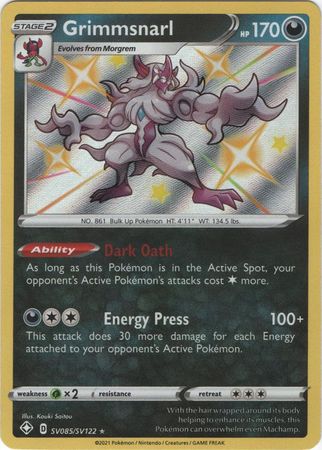 Grimmsnarl SV85 SV122 Shiny Rare Shining Fates Singles Grimmsnarl SV85 SV122 Shiny Rare Shining Fates Singles