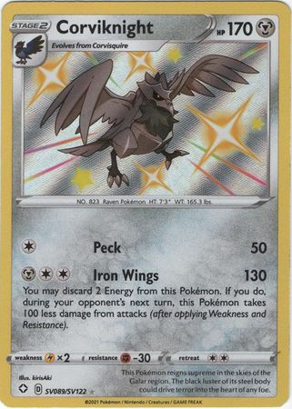 Pokémon tcg: Corviknight (SV089/SV122) - SWSH4.5 Destinos Brilhantes em  Promoção na Americanas