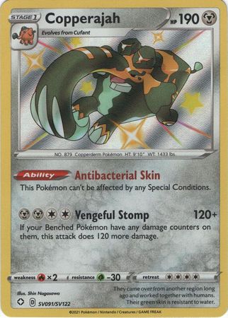 Copperajah SV91 SV122 Shiny Rare Shining Fates Singles Copperajah SV91 SV122 Shiny Rare Shining Fates Singles