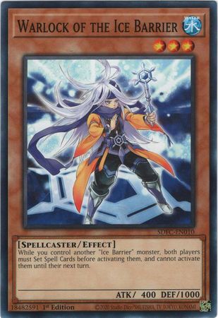 Warlock of the Ice Barrier SDFC EN010 Common 1st Edition Freezing Chains 1st Edition Singles Warlock of the Ice Barrier SDFC EN010 Common 1st Edition Freezing Chains 1st Edition Singles