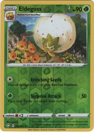 Eldegoss 015 072 Uncommon Reverse Holo Eldegoss 015 072 Uncommon Reverse Holo