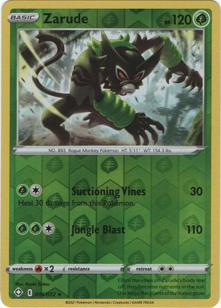 Zarude V 022/185 - Vivid Voltage - Chilling Reign - Shining Fates - Pokemon  3 Card Lot - Holo
