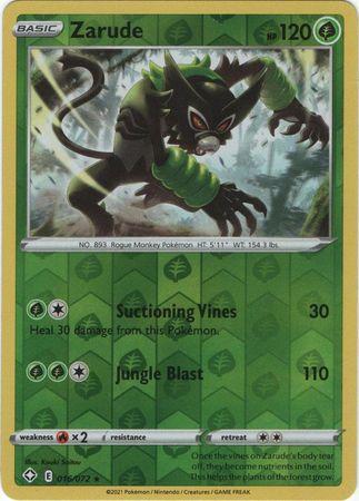 Zarude Shining Fates Reverse Holo Pokemon Trollandtoad