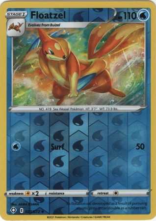 Uncommon Reverse Holo Pokemon Card Shining Legends Set NM Floatzel 23/73 