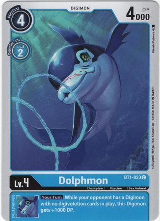 Dolphmon BT1 033 C Common BT01 Singles Dolphmon BT1 033 C Common BT01 Singles