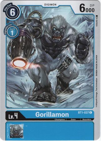 Gorillamon BT1 037 U Uncommon BT01 Singles Gorillamon BT1 037 U Uncommon BT01 Singles