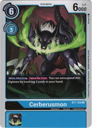 Cerberusmon BT1 039 R Rare Special Booster Ver 1 0 Ver 1 5 BT01 Singles Cerberusmon BT1 039 R Rare Special Booster Ver 1 0 Ver 1 5 BT01 Singles
