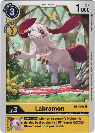 Labramon BT1 049 U Uncommon All Digimon Singles Labramon BT1 049 U Uncommon All Digimon Singles