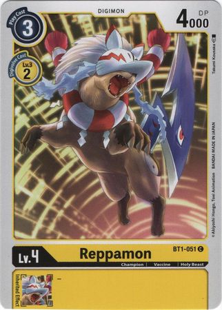 Reppamon BT1 051 C Common All Digimon Singles Reppamon BT1 051 C Common All Digimon Singles