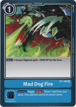 Mad Dog Fire BT1 096 R Rare BT01 Singles Mad Dog Fire BT1 096 R Rare BT01 Singles