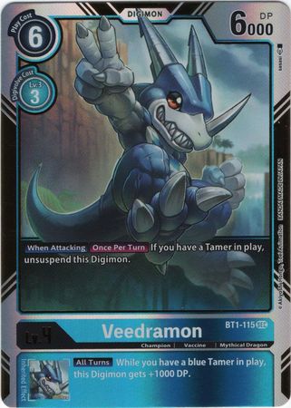Digimon Card Game Veedramon BT1-115 SEC 