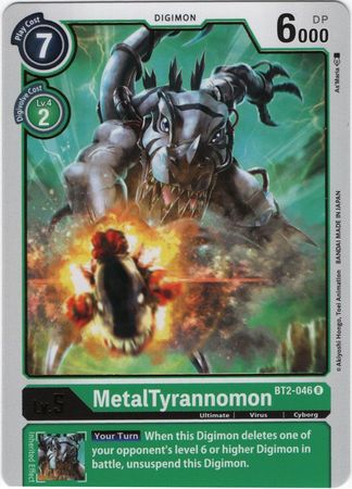 MetalTyrannomon BT2 046 R Rare Special Booster Ver 1 0 Ver 1 5 BT02 Singles MetalTyrannomon BT2 046 R Rare Special Booster Ver 1 0 Ver 1 5 BT02 Singles