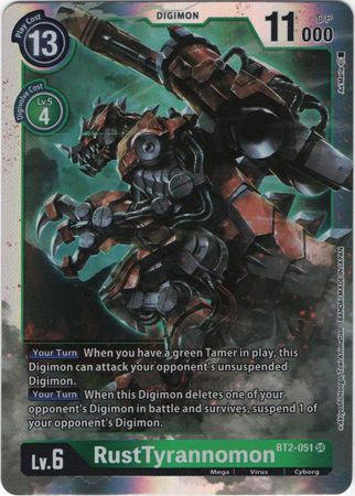 RustTyrannomon BT2 051 SR Super Rare RustTyrannomon BT2 051 SR Super Rare